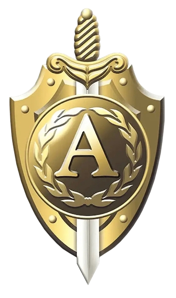 Золотой знак «Альфа»